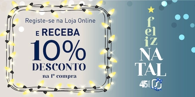 Registe-se e receba 10% de desconto na 1ª compra