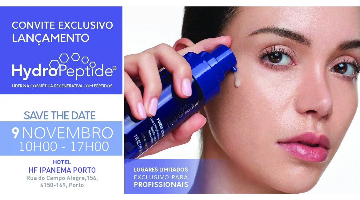 Convite exclusivo lançamento HydroPeptide®
