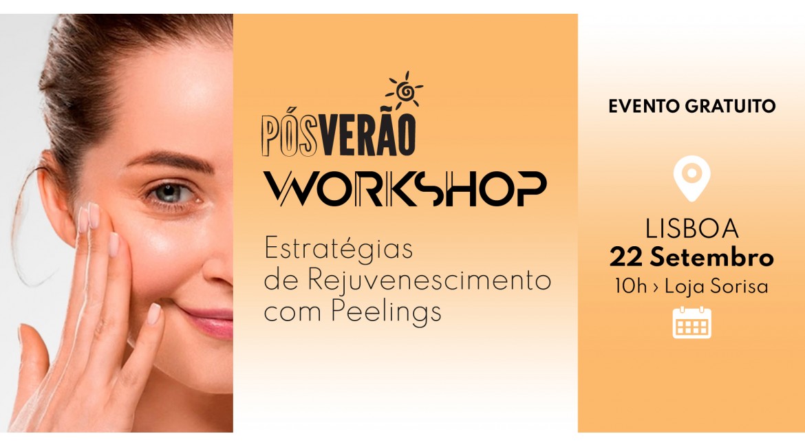 Workshop "Estratégias de Rejuvenescimento com Peelings", exclusivo para profissionais